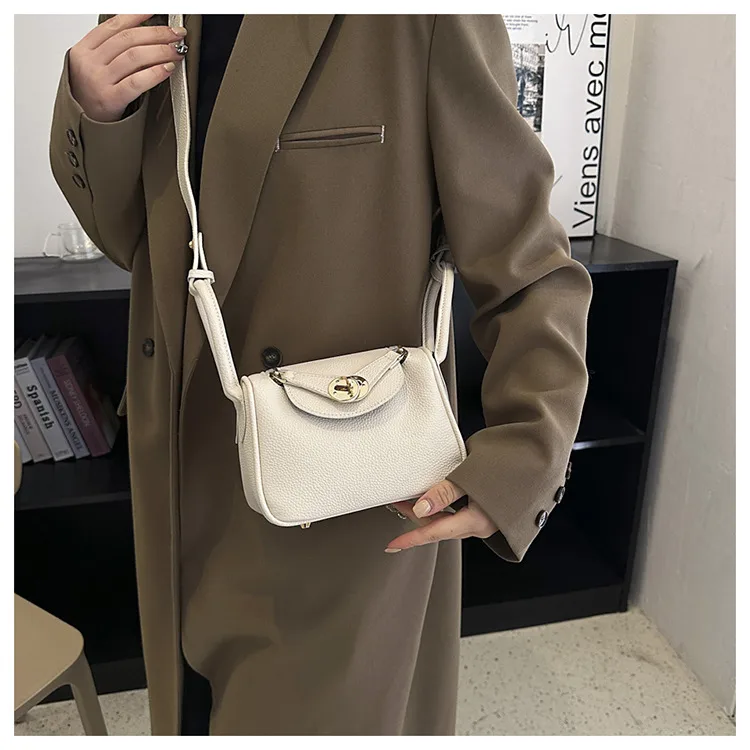 Retro Western Style Children's Bag  New PU Litchi Pattern Mini Portable Crossbody Shoulder Small Square Bag Trendy display picture 31
