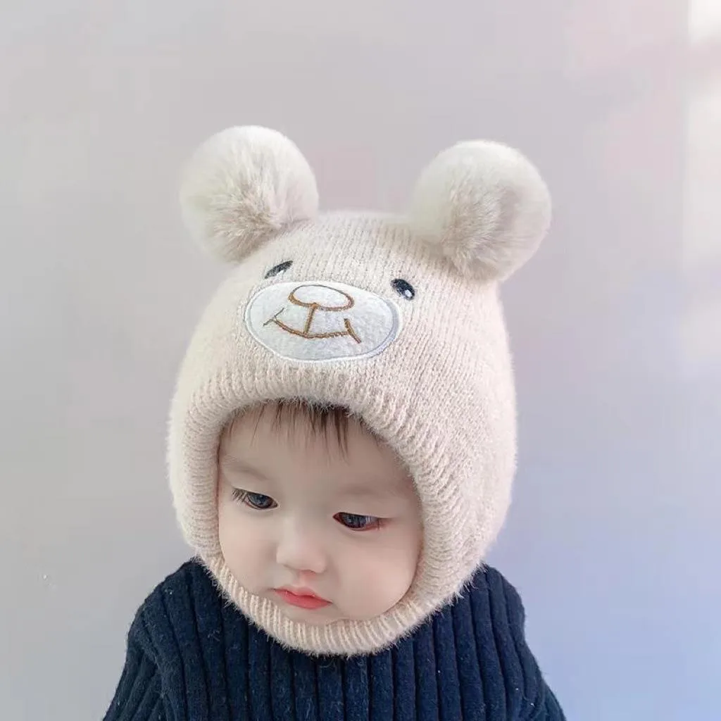 Baby Hat Autumn And Winter Cute Children's Winter Baby Wool Hat Baby Ear Protection Knitted Hat display picture 2