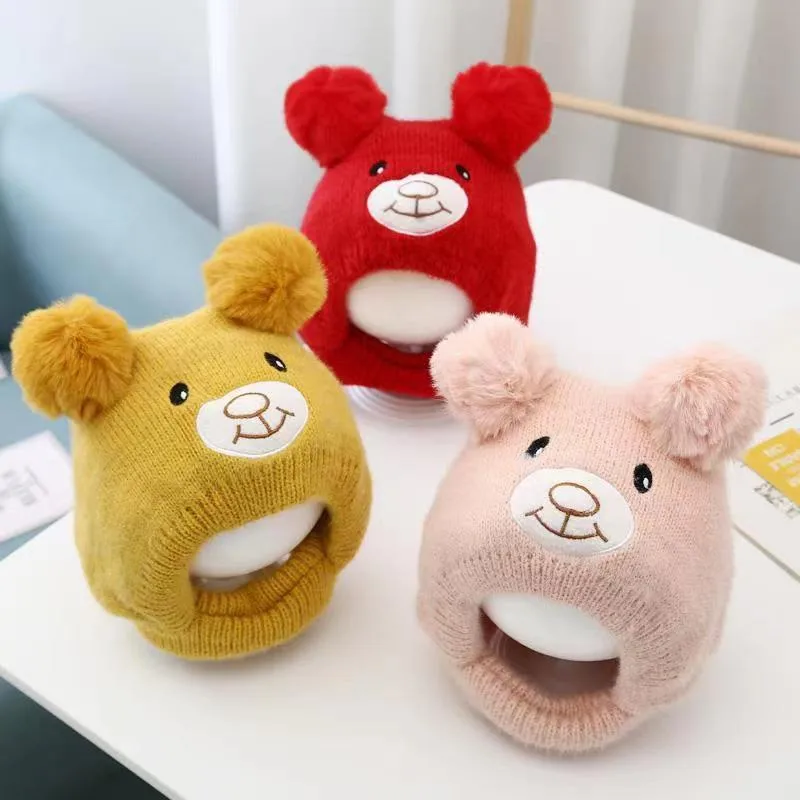 Baby Hat Autumn And Winter Cute Children's Winter Baby Wool Hat Baby Ear Protection Knitted Hat display picture 4