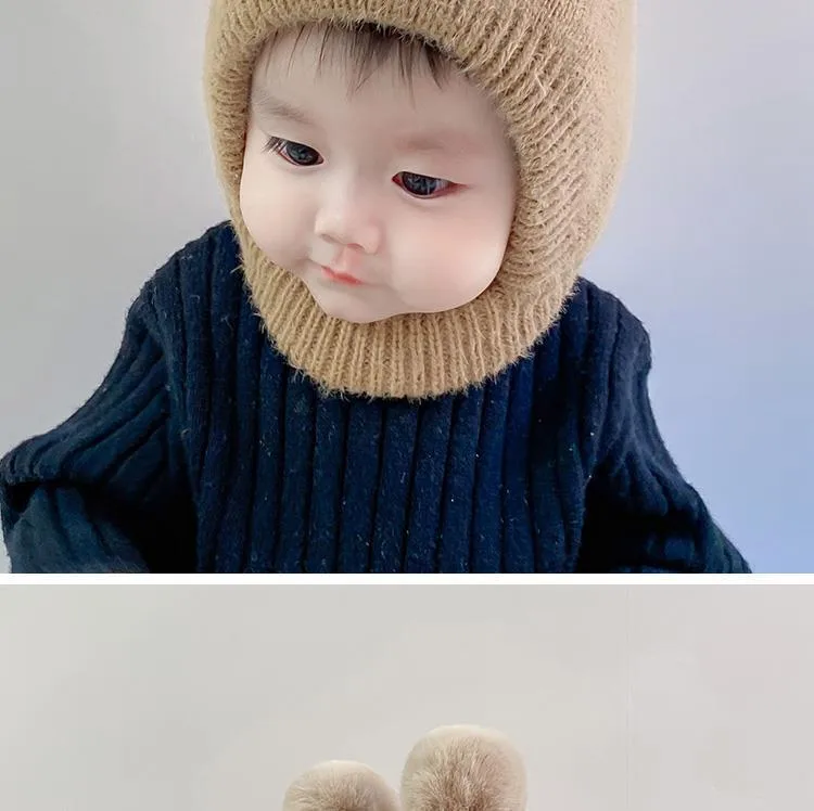 Baby Hat Autumn And Winter Cute Children's Winter Baby Wool Hat Baby Ear Protection Knitted Hat display picture 19