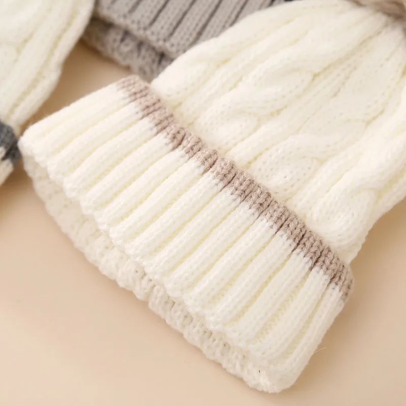 Winter Baby Hat Casual Versatile Baby Boys' Color Matching Knitted Hat Outdoor Cold-proof Wool Hat display picture 6