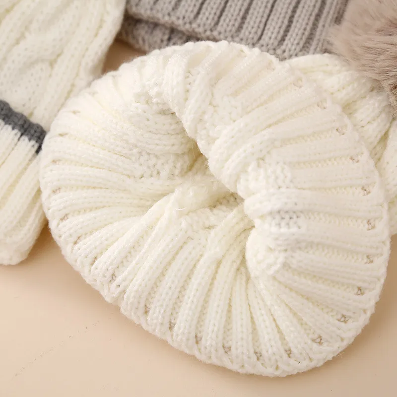 Winter Baby Hat Casual Versatile Baby Boys' Color Matching Knitted Hat Outdoor Cold-proof Wool Hat display picture 7