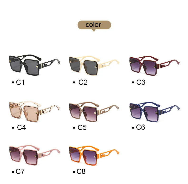 Casual Retro Streetwear Geometric Pc Square Full Frame Women's Sunglasses display picture 4
