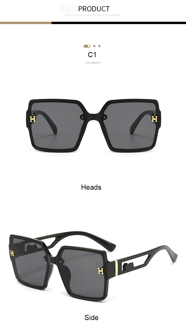 Casual Retro Streetwear Geometric Pc Square Full Frame Women's Sunglasses display picture 5