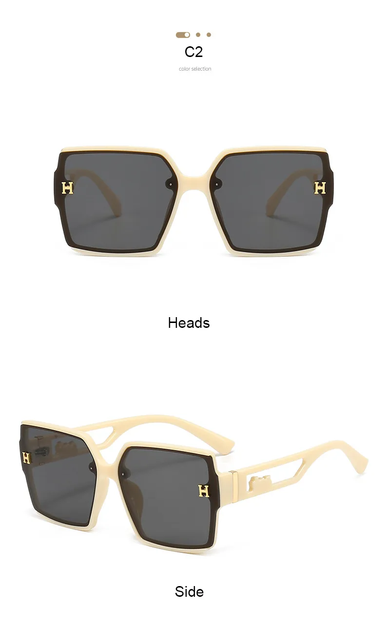 Casual Retro Streetwear Geometric Pc Square Full Frame Women's Sunglasses display picture 7
