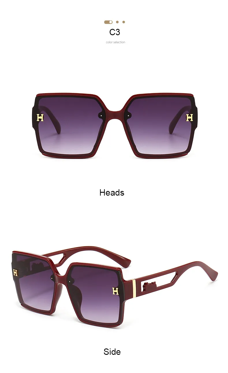 Casual Retro Streetwear Geometric Pc Square Full Frame Women's Sunglasses display picture 8