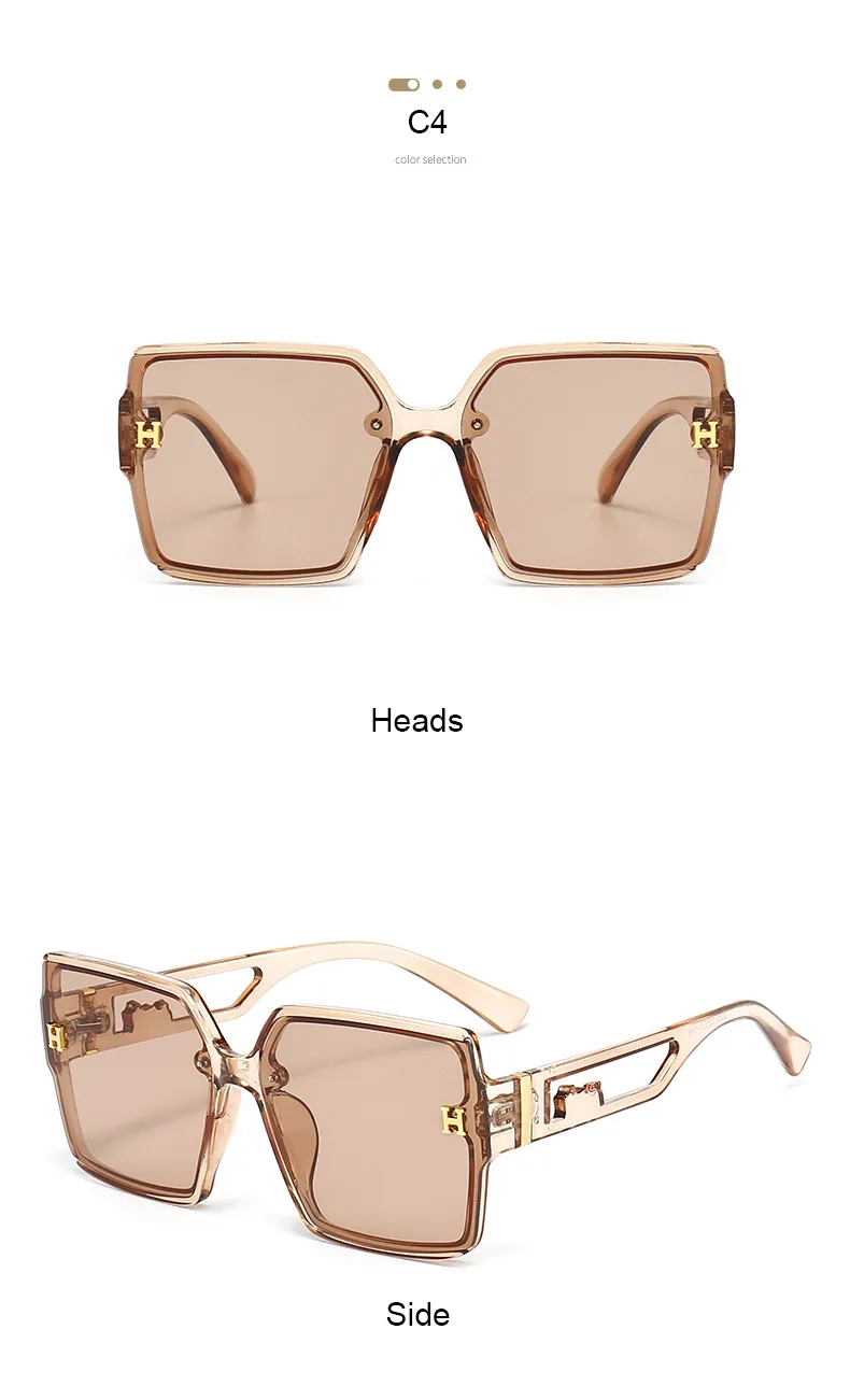 Casual Retro Streetwear Geometric Pc Square Full Frame Women's Sunglasses display picture 9