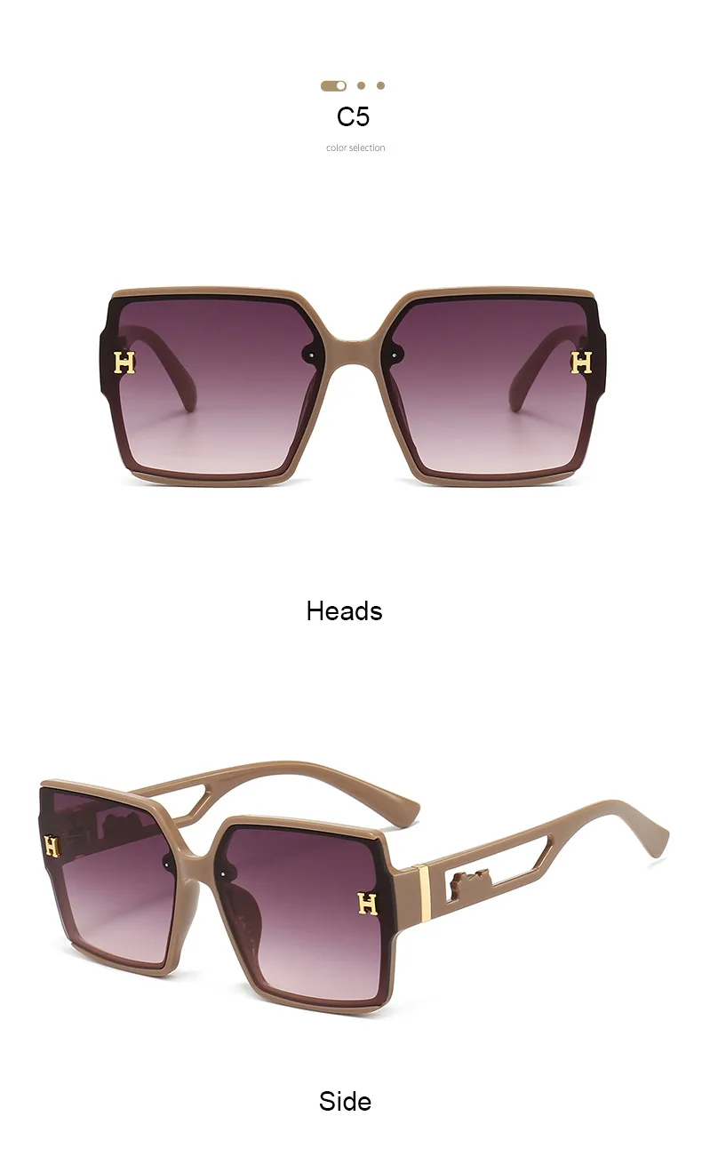 Casual Retro Streetwear Geometric Pc Square Full Frame Women's Sunglasses display picture 10