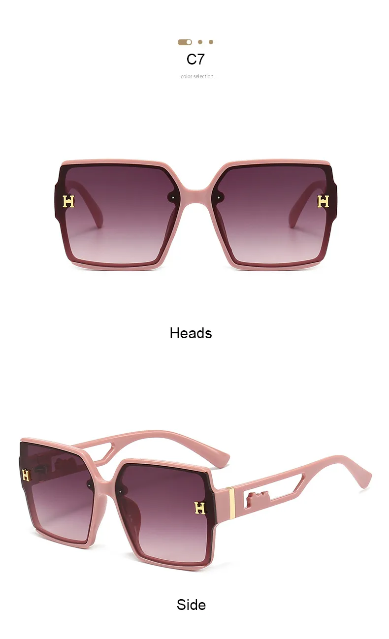 Casual Retro Streetwear Geometric Pc Square Full Frame Women's Sunglasses display picture 12