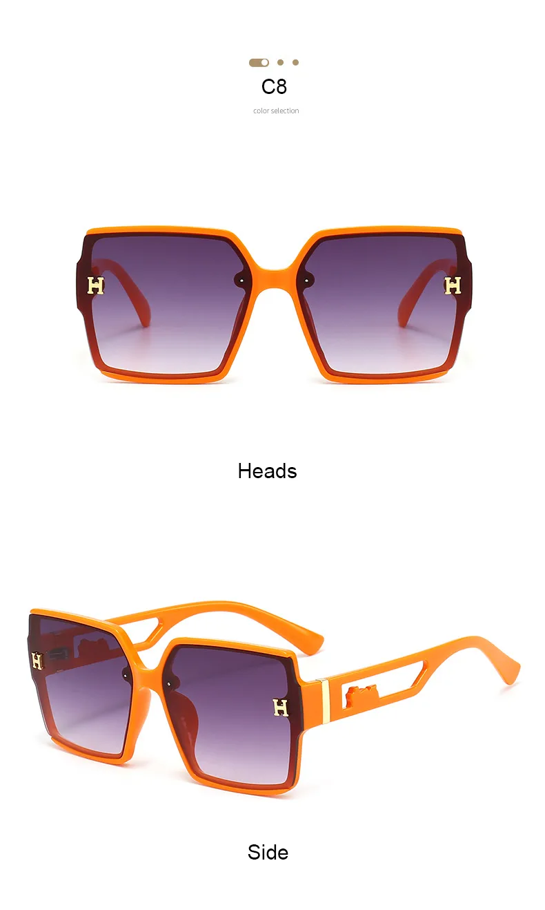 Casual Retro Streetwear Geometric Pc Square Full Frame Women's Sunglasses display picture 13