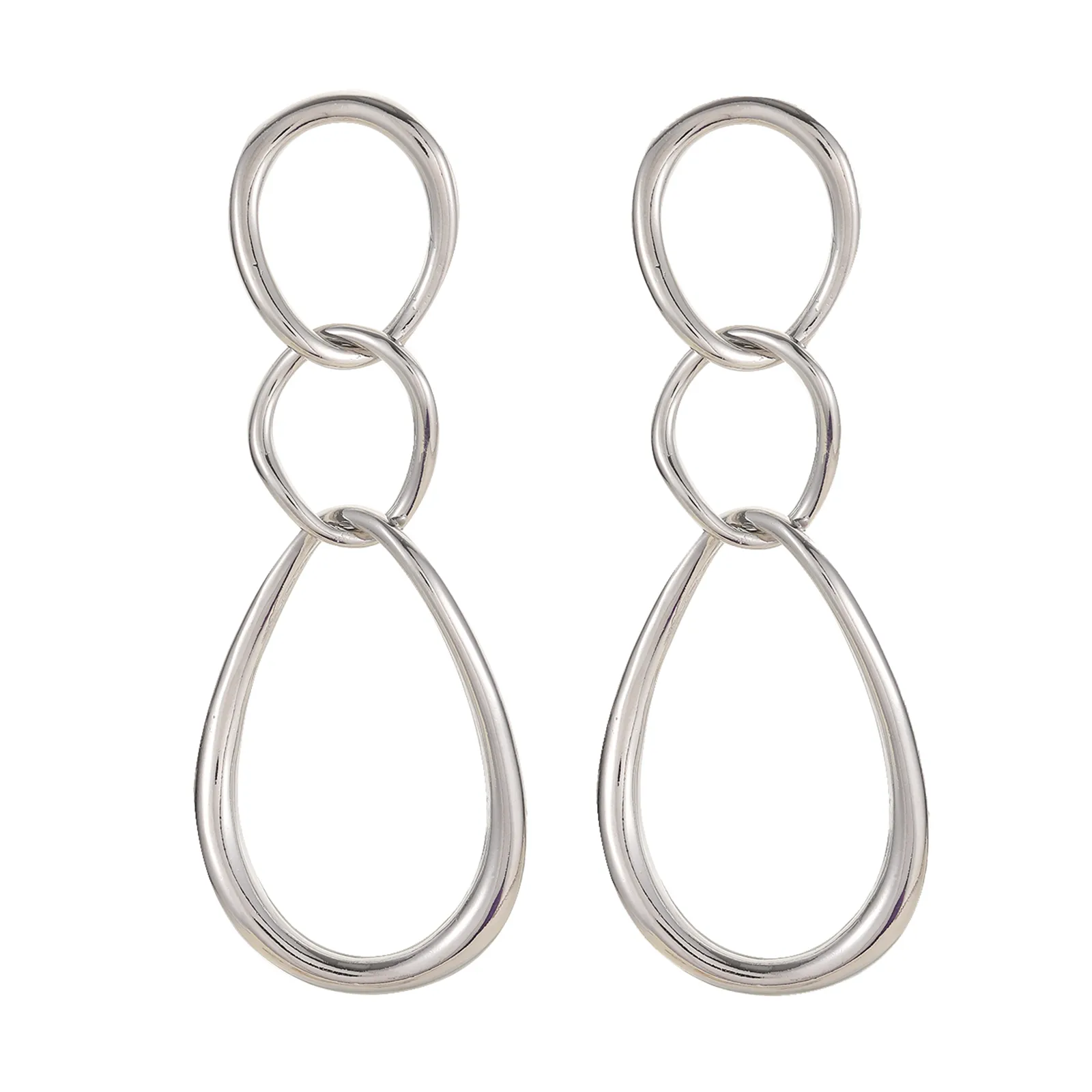 1 Pair IG Style Simple Style Geometric Copper Drop Earrings display picture 1