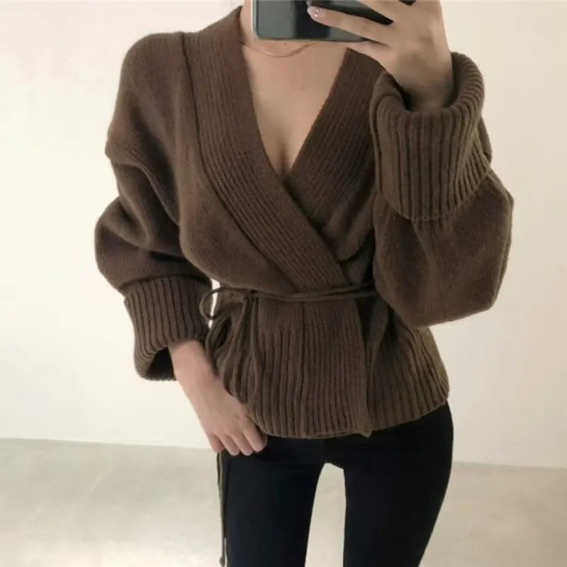 Women's Cardigan Sweater Long Sleeve Sweaters & Cardigans Casual Simple Style Solid Color display picture 5