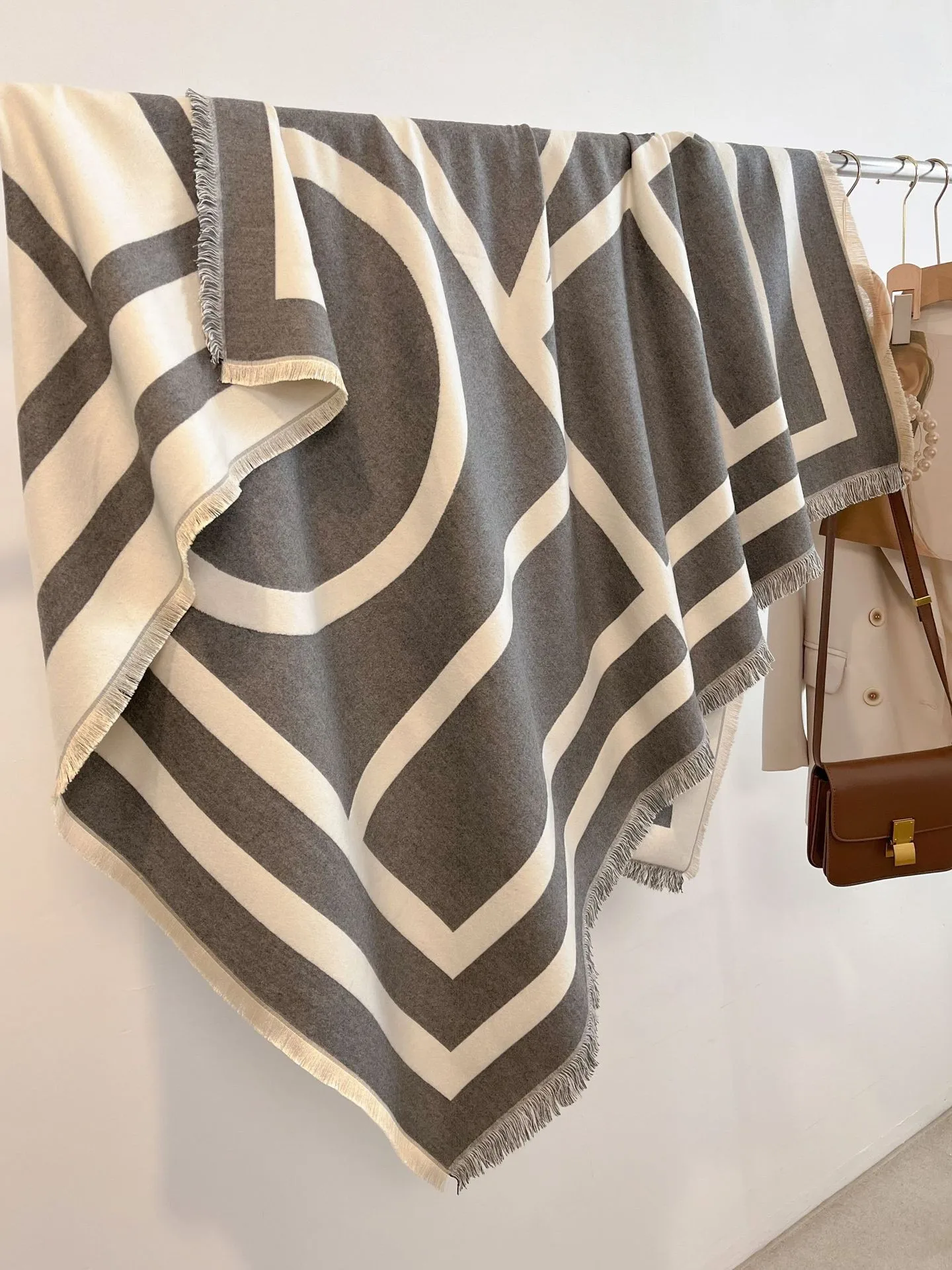 Women's IG Style Classic Style Printing Color Block Imitation Cashmere Polyester Scarf display picture 5