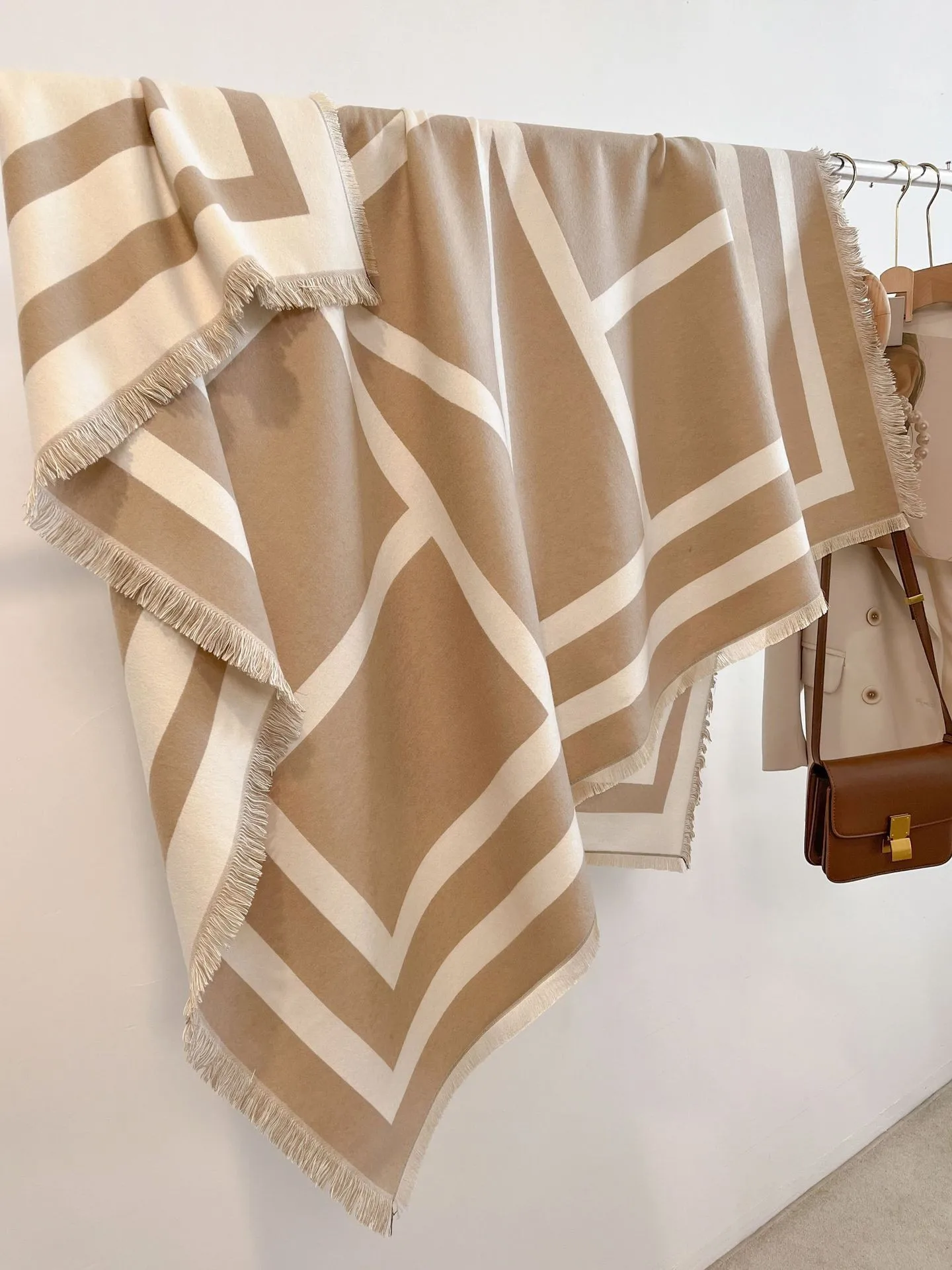 Women's IG Style Classic Style Printing Color Block Imitation Cashmere Polyester Scarf display picture 4