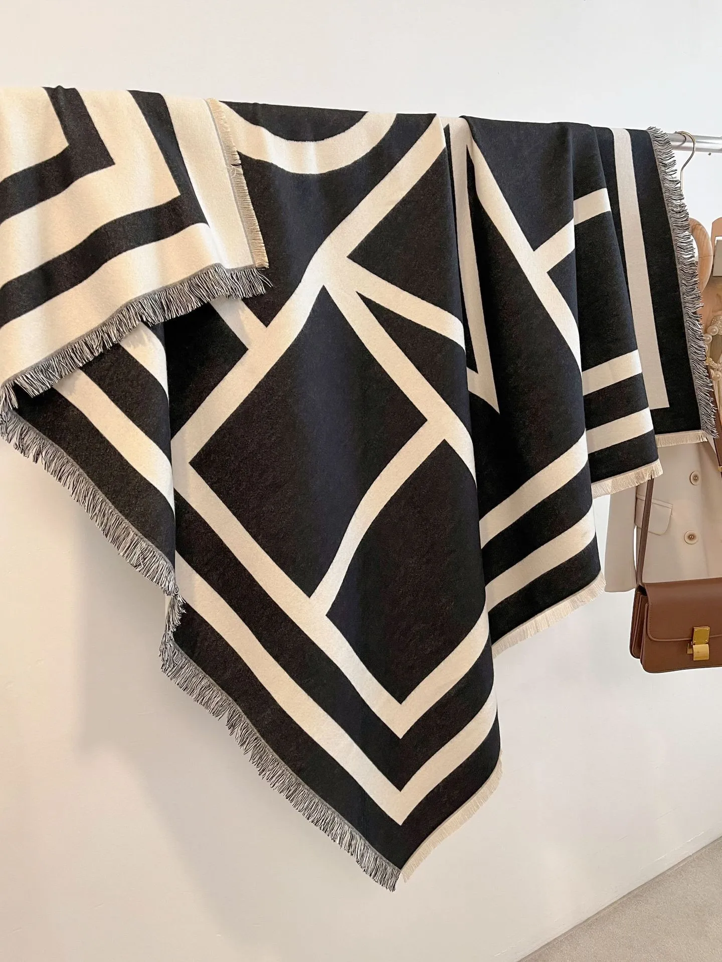 Women's IG Style Classic Style Printing Color Block Imitation Cashmere Polyester Scarf display picture 2