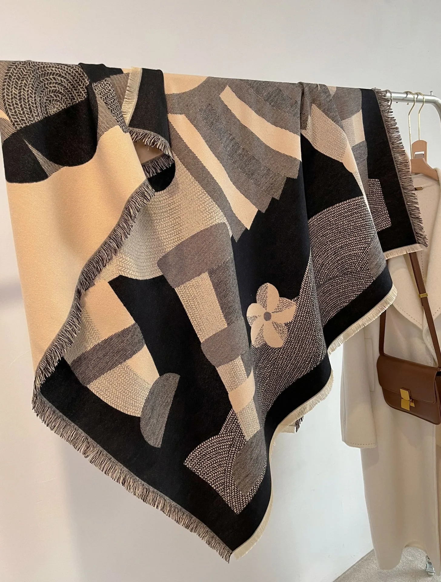 Women's IG Style Classic Style Printing Color Block Imitation Cashmere Polyester Scarf display picture 9