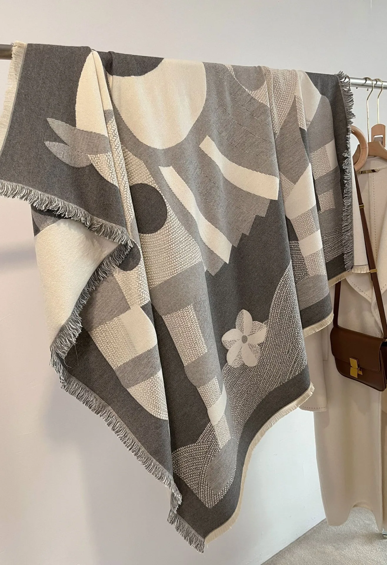Women's IG Style Classic Style Printing Color Block Imitation Cashmere Polyester Scarf display picture 8