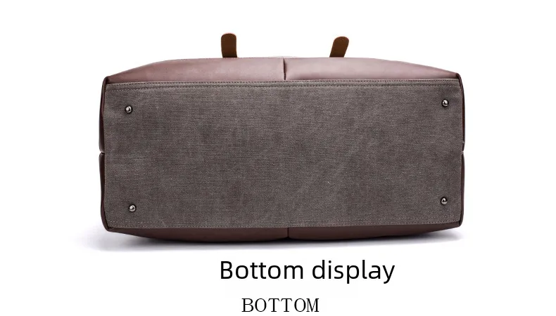 Canvas Travel Bag Men's Imitation Leather PU Outdoor Luggage Travel Fitness Photography Bag Large Capacity Handbag display picture 17