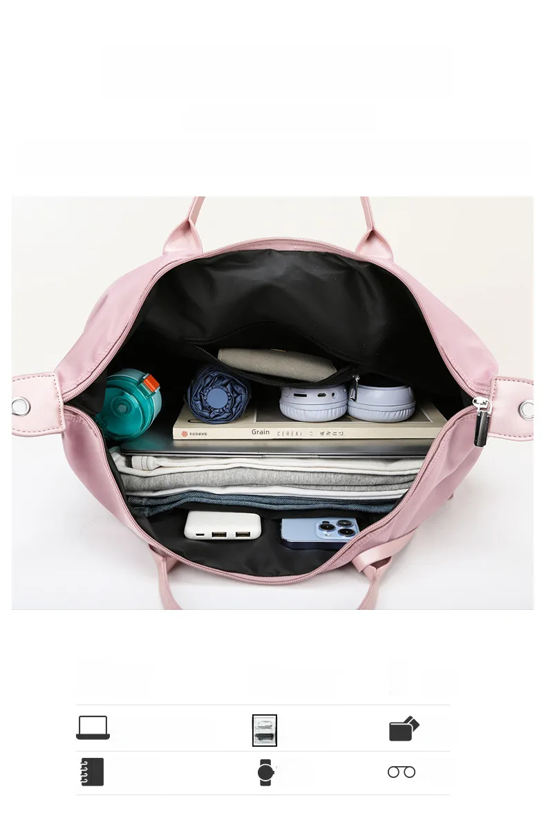 22 New Fashion Travel Bag Portable Fitness Bag Dry And Wet Separation Training Sports Bag Travel Storage Bag Duffel Bag display picture 6
