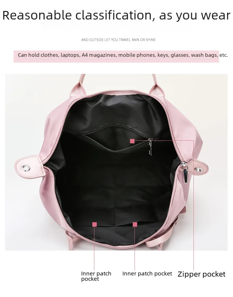 22 New Fashion Travel Bag Portable Fitness Bag Dry And Wet Separation Training Sports Bag Travel Storage Bag Duffel Bag display picture 7