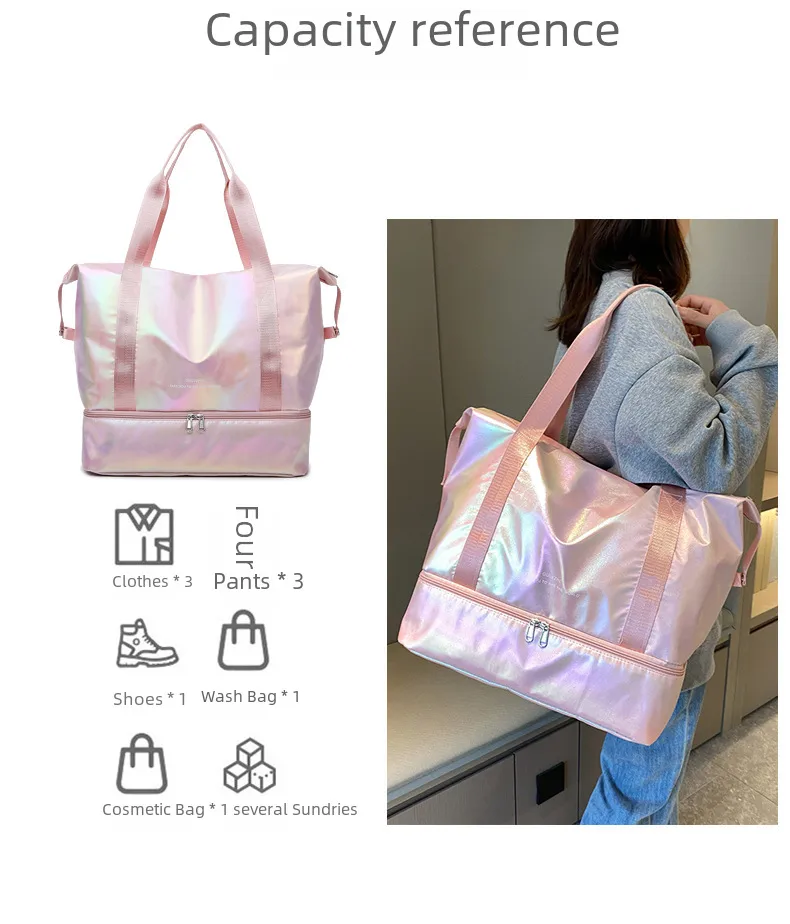 Travel Bag Wholesale Sports Fitness Bag Dry And Wet Separation Travel Portable Luggage Bag Large Capacity Multi-function Travel Bag display picture 7