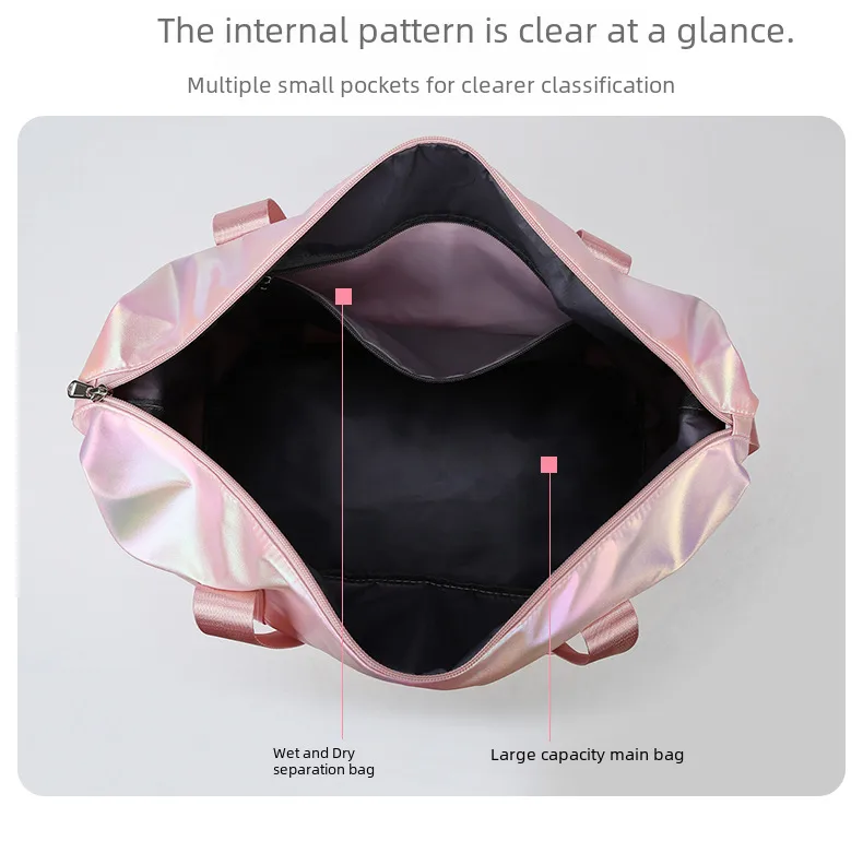 Travel Bag Wholesale Sports Fitness Bag Dry And Wet Separation Travel Portable Luggage Bag Large Capacity Multi-function Travel Bag display picture 10