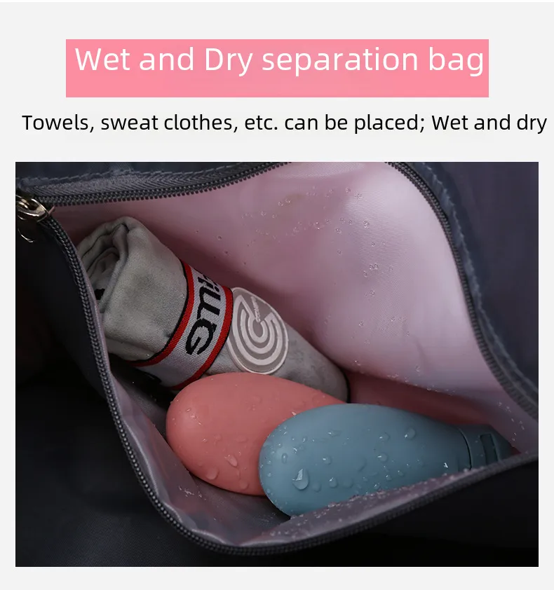 Travel Bag Wholesale Sports Fitness Bag Dry And Wet Separation Travel Portable Luggage Bag Large Capacity Multi-function Travel Bag display picture 11