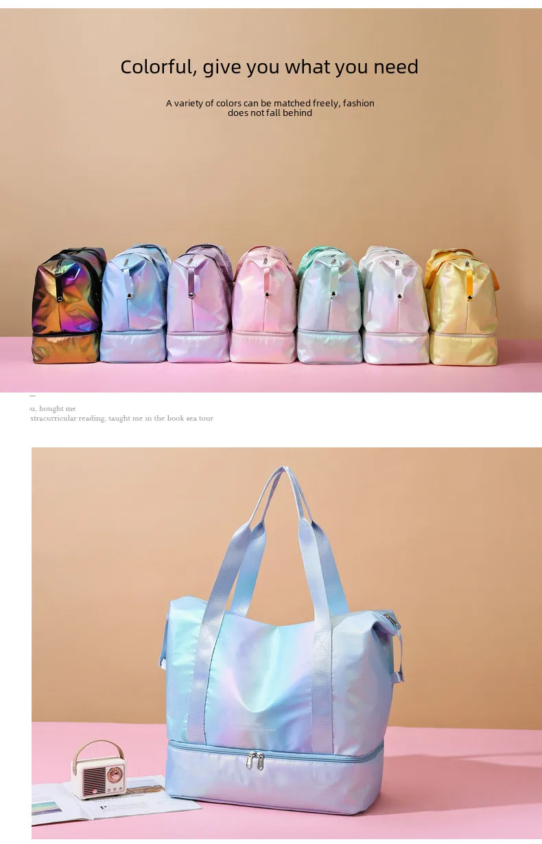 Travel Bag Wholesale Sports Fitness Bag Dry And Wet Separation Travel Portable Luggage Bag Large Capacity Multi-function Travel Bag display picture 15