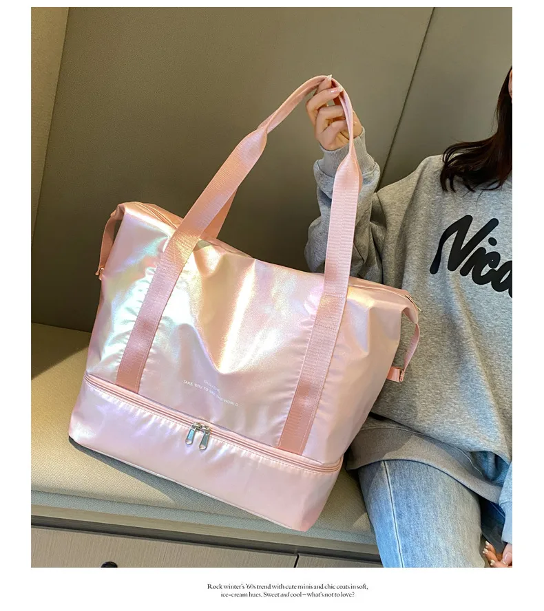 Travel Bag Wholesale Sports Fitness Bag Dry And Wet Separation Travel Portable Luggage Bag Large Capacity Multi-function Travel Bag display picture 30