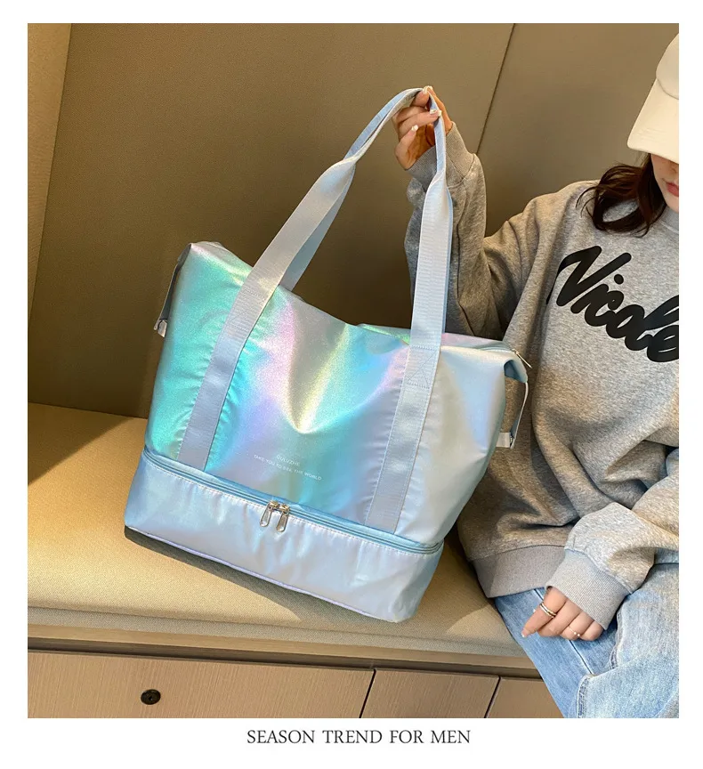 Travel Bag Wholesale Sports Fitness Bag Dry And Wet Separation Travel Portable Luggage Bag Large Capacity Multi-function Travel Bag display picture 35