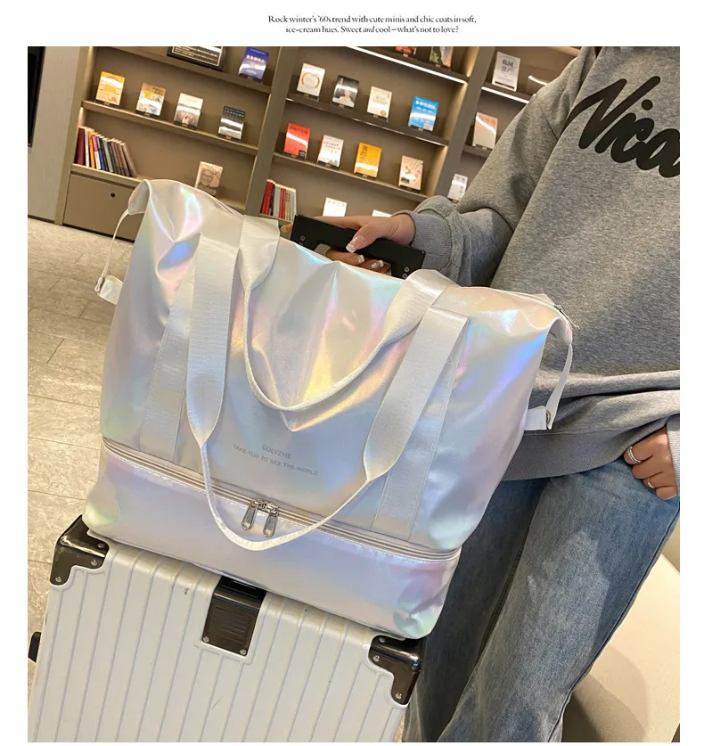 Travel Bag Wholesale Sports Fitness Bag Dry And Wet Separation Travel Portable Luggage Bag Large Capacity Multi-function Travel Bag display picture 38