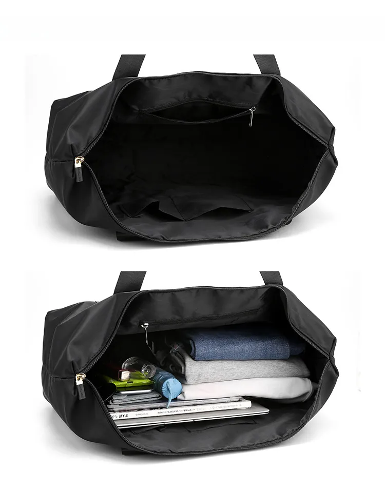 New Nylon Cloth Men's And Women's Portable Large Capacity Backpack Travel Bag Shoulder Portable Newspaper Luggage Bag Storage Bag display picture 25