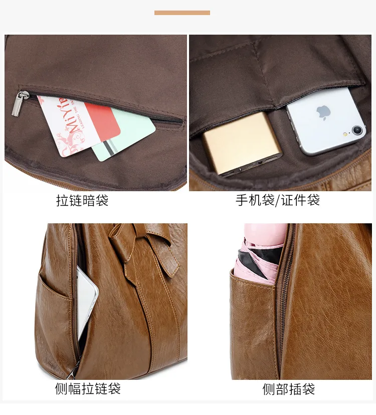 Trendy Anti-theft Backpack For Women  Spring And Summer New Korean Style Fashionable Multi-purpose Cute Bowknot Backpack Travel Bag display picture 6