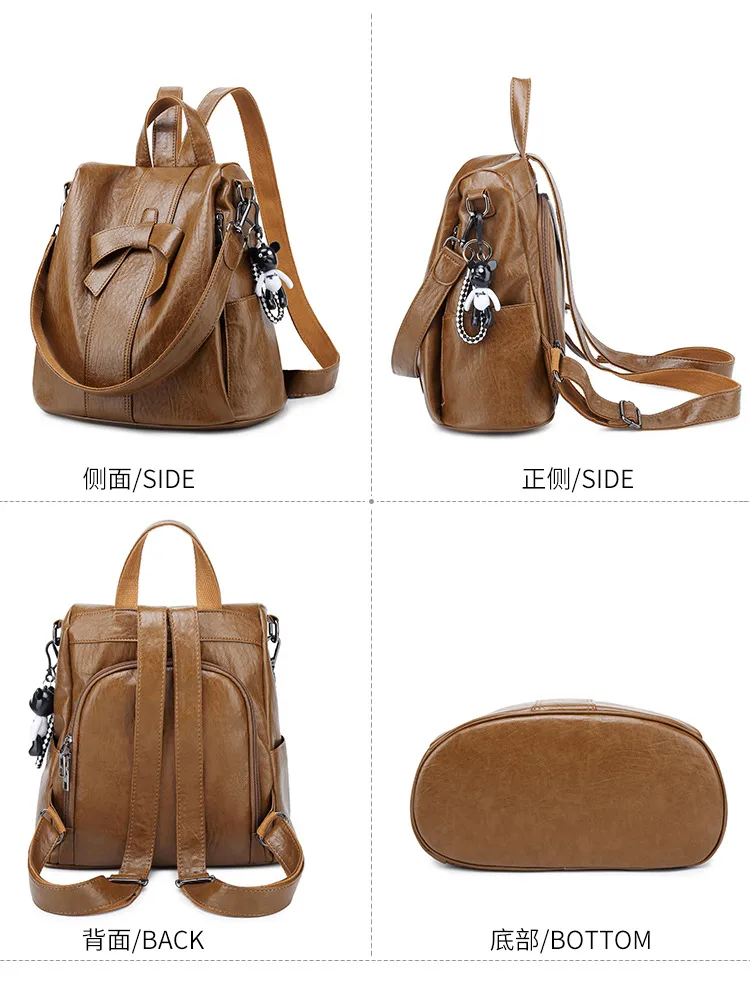 Trendy Anti-theft Backpack For Women  Spring And Summer New Korean Style Fashionable Multi-purpose Cute Bowknot Backpack Travel Bag display picture 8
