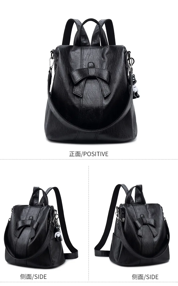 Trendy Anti-theft Backpack For Women  Spring And Summer New Korean Style Fashionable Multi-purpose Cute Bowknot Backpack Travel Bag display picture 9