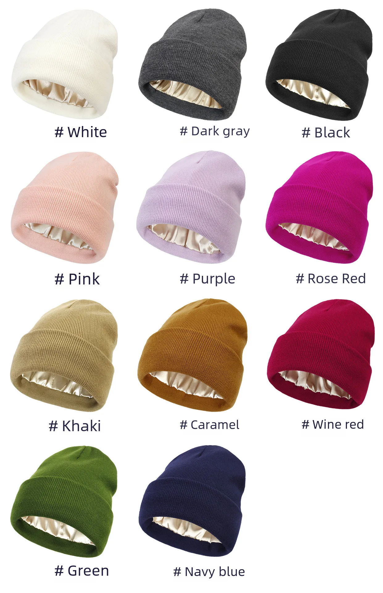 Autumn And Winter New Hat  Women's Protective Hairstyle Warm Knitted Colored Hat Wool Hat display picture 1