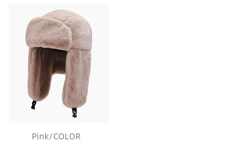 Winter Fleece-lined Men's And Women's Ear Protection Lei Feng Hat Rabbit Fur Windproof Cold-proof Fashion Outdoor Riding Lei Feng Hat display picture 6