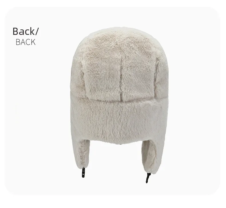 Winter Fleece-lined Men's And Women's Ear Protection Lei Feng Hat Rabbit Fur Windproof Cold-proof Fashion Outdoor Riding Lei Feng Hat display picture 10