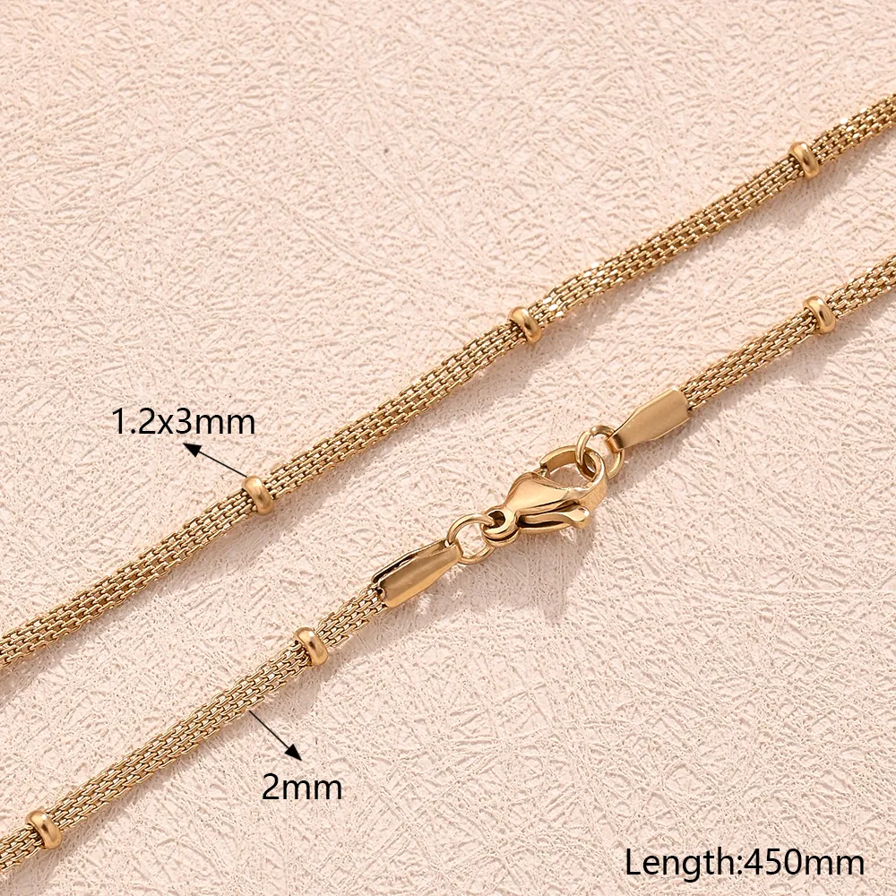 5 PCS/Package 304 Stainless Steel 18K Gold Plated Polished Jewelry Accessories display picture 7