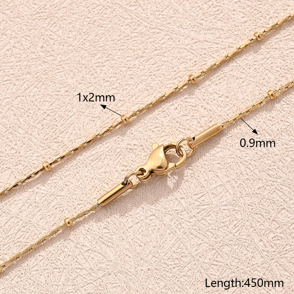 5 PCS/Package 304 Stainless Steel 18K Gold Plated Polished Jewelry Accessories display picture 9