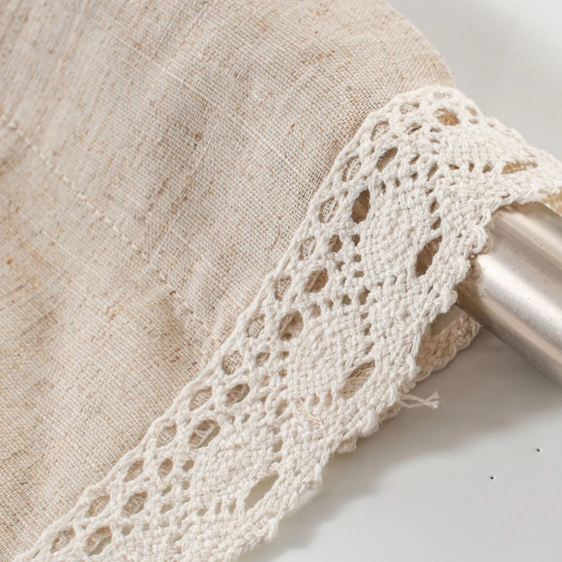 Yiman Qiyun Window  Plain Lace Half Curtain Door Curtain Coffee Curtain Kitchen Sink Cabinet Dust Curtain display picture 9