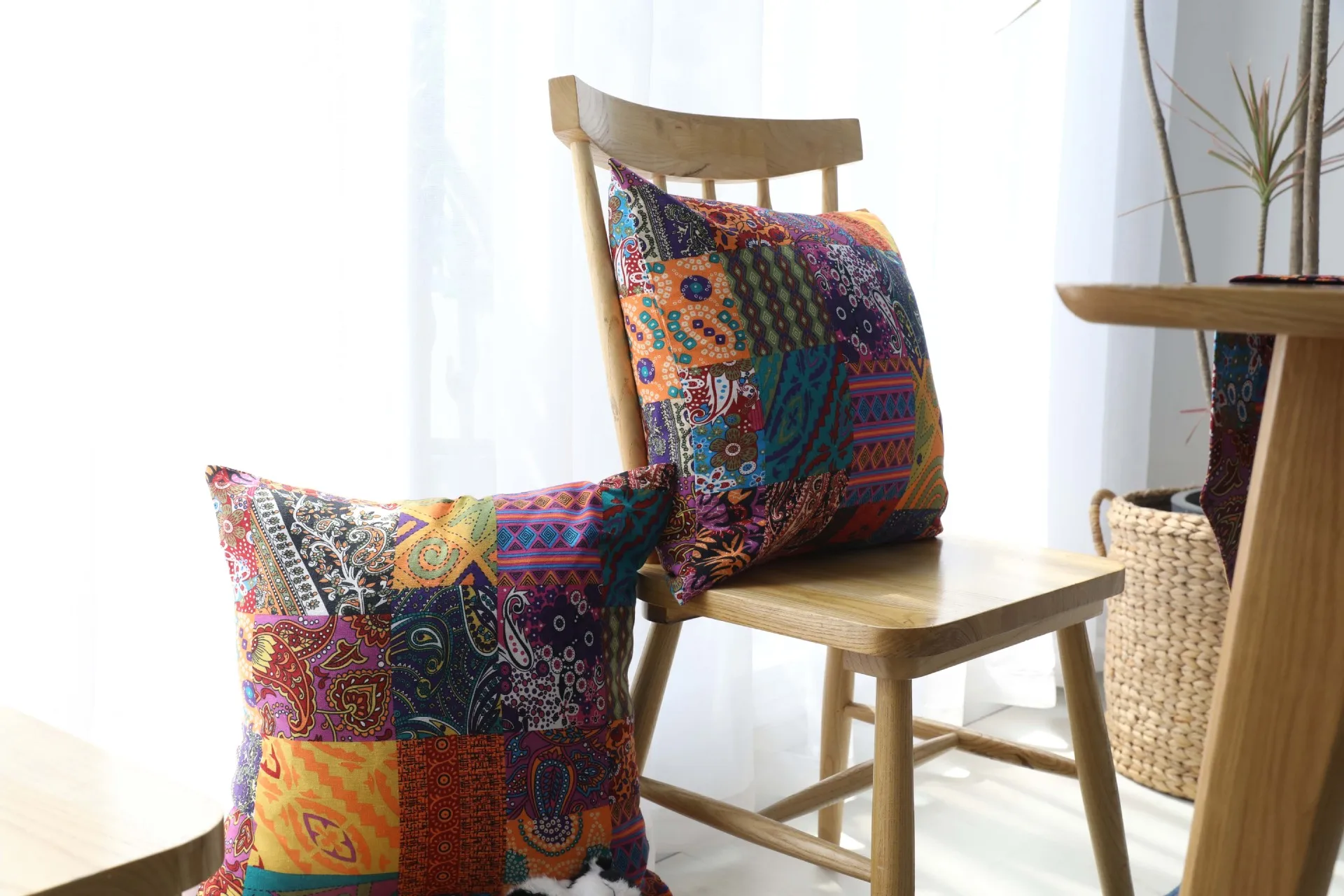 Retro Bohemian Middle Eastern Ethnic Cotton Linen Pillow Cushion Cover Without Core display picture 5