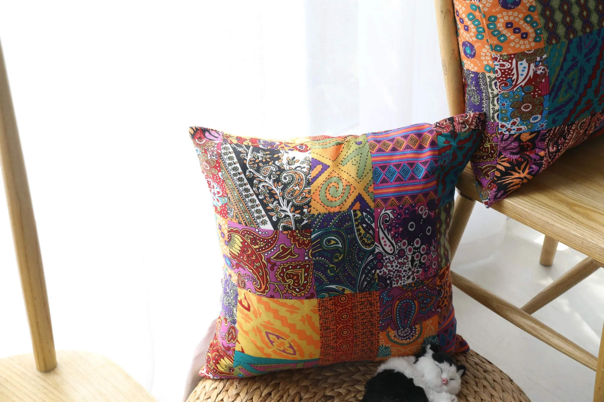 Retro Bohemian Middle Eastern Ethnic Cotton Linen Pillow Cushion Cover Without Core display picture 6
