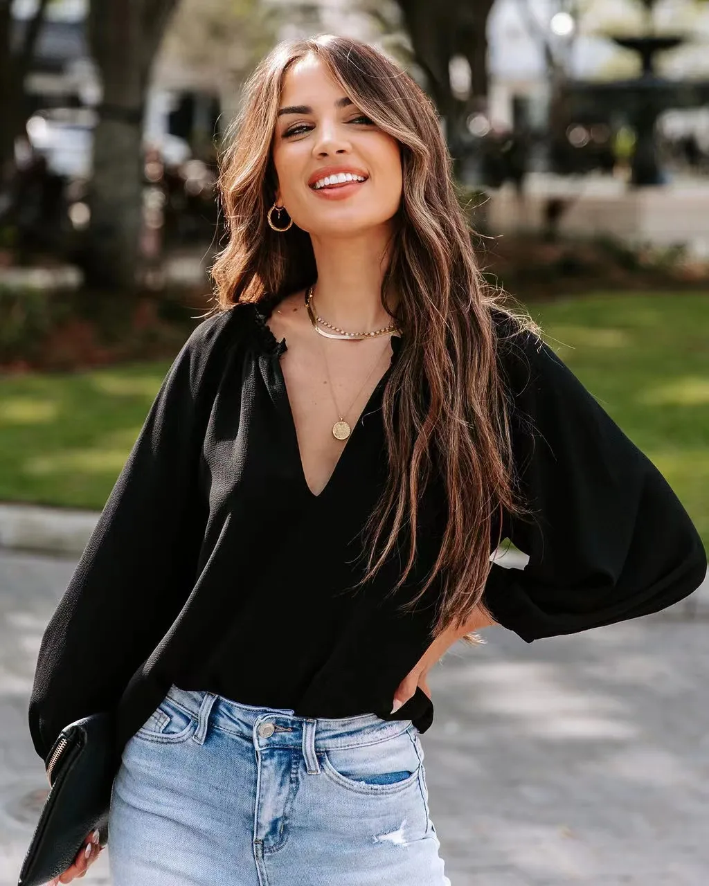 Women's Blouse Long Sleeve Blouses Casual Simple Style Solid Color display picture 8