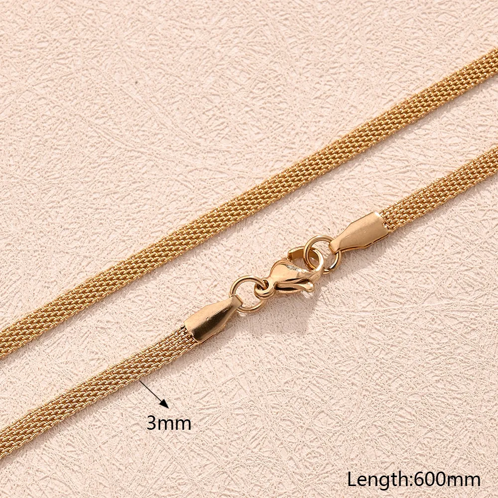 5 PCS/Package 304 Stainless Steel 18K Gold Plated Polished Jewelry Accessories display picture 10