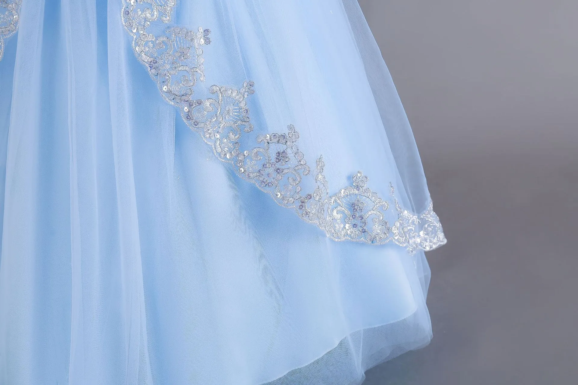 New Long Sleeve Sequined Lace Children's Dress Princess Dress Girl Flower Girl Christmas Dress Girl Dress display picture 23