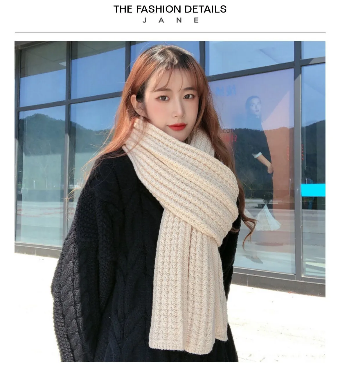 Korean Style New Fashion  Solid Color Knitted Wool Scarf Women's Autumn And Winter Thickened Warm Neck For Couple Men display picture 17