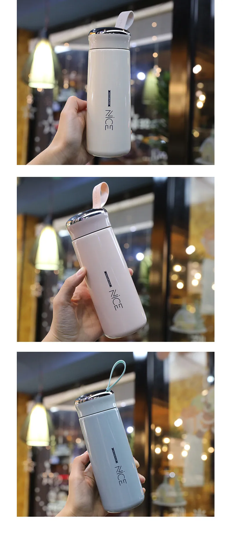 Creative Fashion Insulated Double Ness Glass Cup Student Cup Holiday Gift Advertising Cup Printed LOGO display picture 3