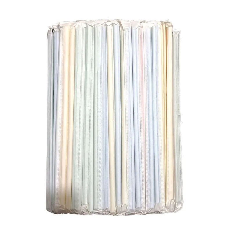 In Stock Wholesale Disposable Plastic Straw Soybean Milk Beverage Thin Straw Black Elbow Independent Packaging 100 Pcs display picture 5