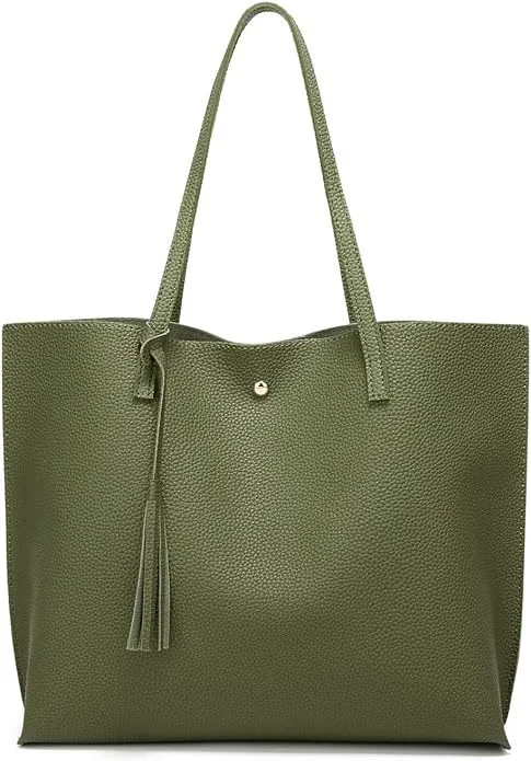 Women's Soft Faux Leather Tote Shoulder Bag From, Big display picture 4
